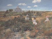 William Merrit Chase The Bayberry Bush oil